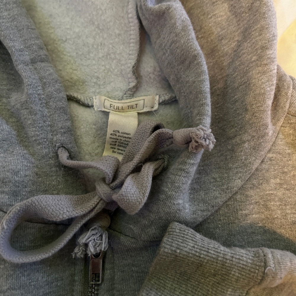 full tilt gray zip up